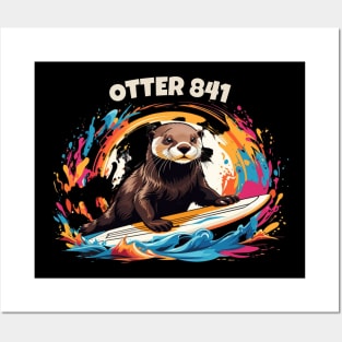 Surfing Otter 841 Otter My Way California Sea Otter Posters and Art